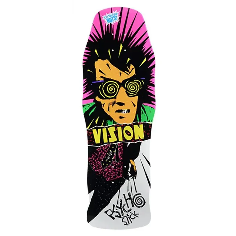 Vision 10" X 30" Original Psycho Stick White Dip Skateboard Deck 1