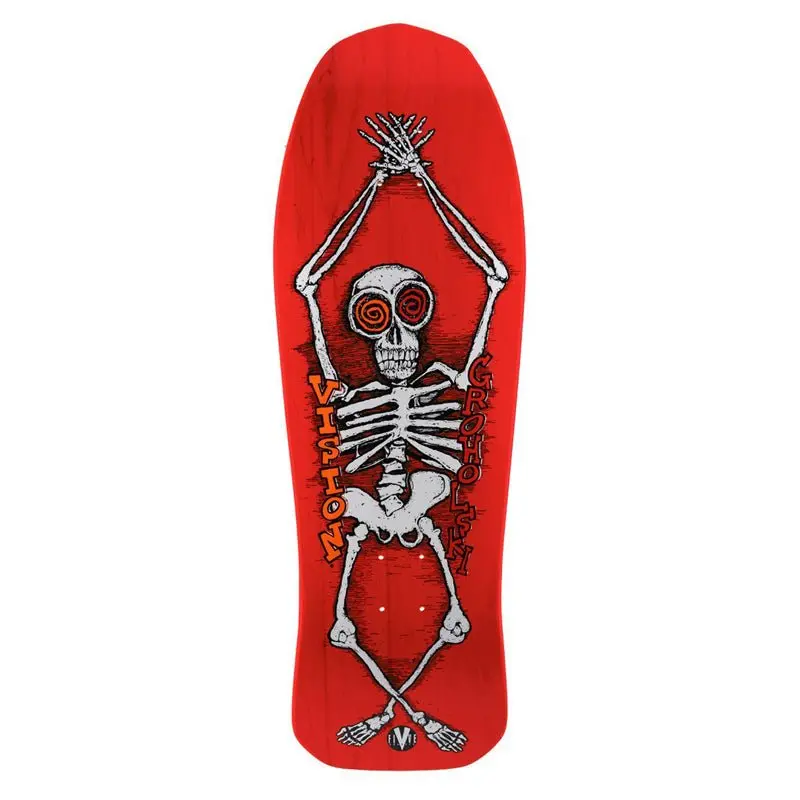 Vision 10" X 30.25" Groholski Skeleton Modern Concave Red Skateboard Deck 1