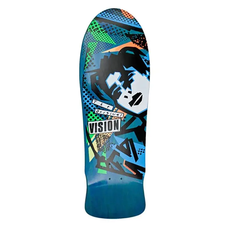 Vision 10" X 30.25" Mg Modern Concave Blue Stain Skateboard Deck 1