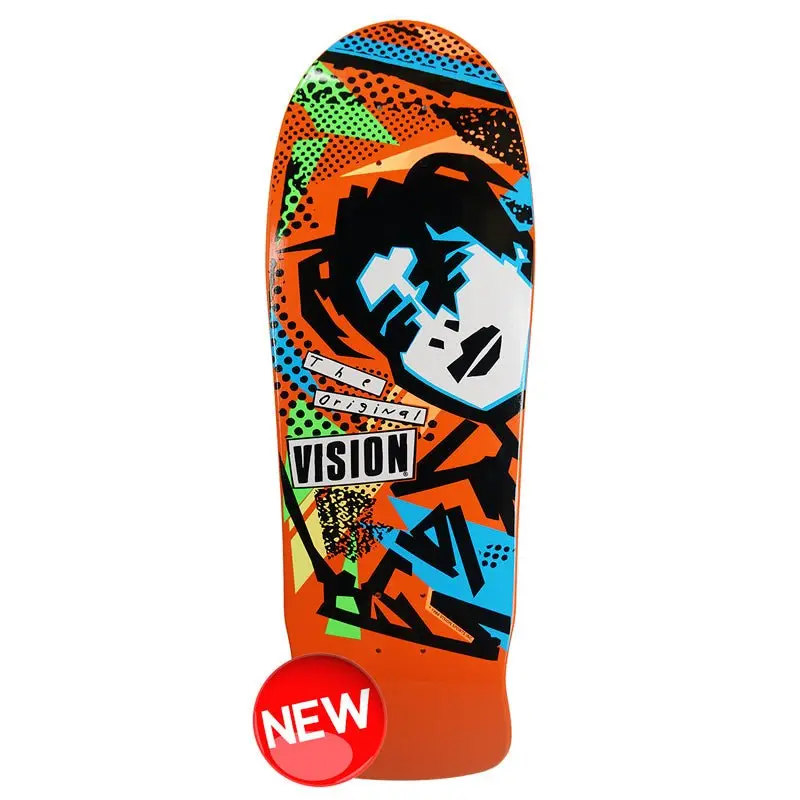Vision 10" X 30.25" Mg Modern Concave Orange Skateboard Deck 1
