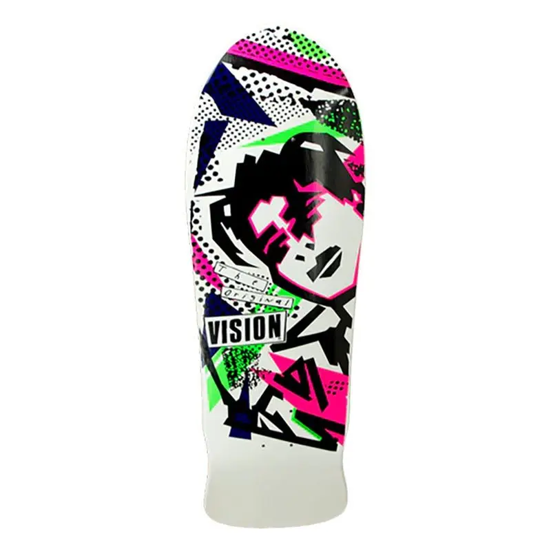 Vision 10" X 30.25" Mg Modern Concave White Dip Skateboard Deck 1