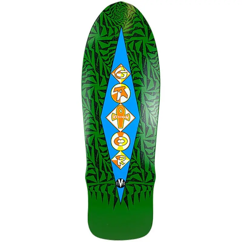 Vision 10" X 31" (Green Dip) Gator Ramp Skateboard Deck 1