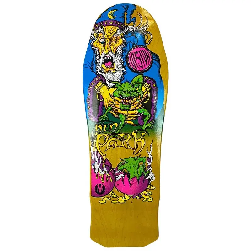 Vision 10" X 31.5" Ken Park Wizard Yellow Stain Skateboard Deck 1