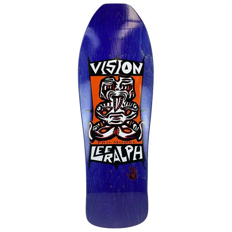 Vision 10" X 31.75" Lee Ralph Tiki (Purple Stain) Skateboard Deck 1