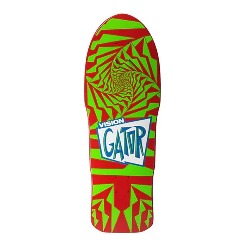 Vision 10.25" X 29.75" Gator Ii Red/Green Skateboard Deck 1