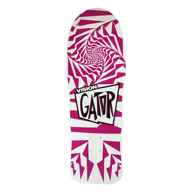 Vision 10.25" X 29.75" Gator Ii White Pink Skateboard Deck 1