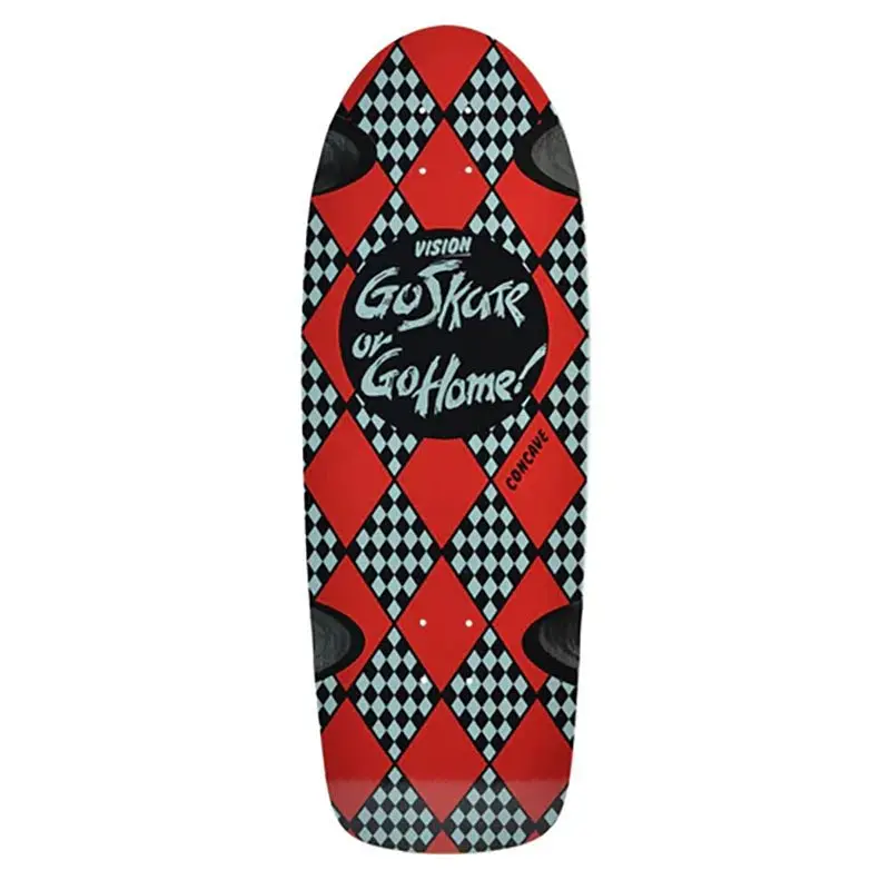 Vision 10.25" X 30" Go Skate Or Go Home (Grey/Black Dip) Skateboard Deck 1