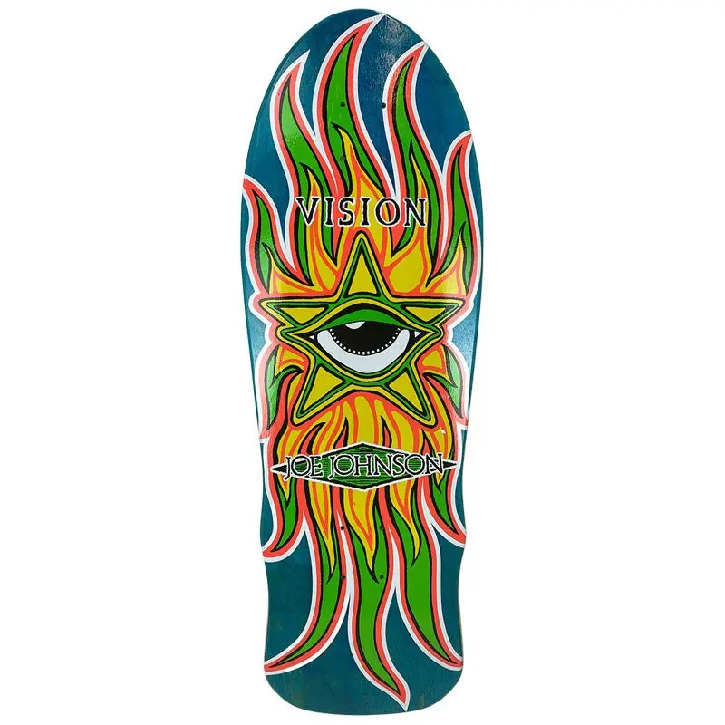 Vision 10.25" X 30" Joe Johnson Star Eye Blue Stain Skateboard Deck 1
