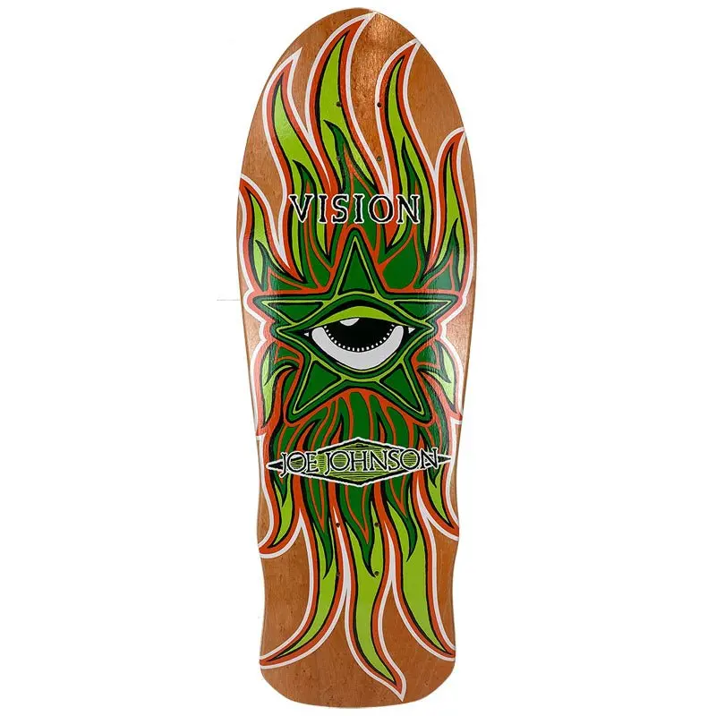 Vision 10.25" X 30" Joe Johnson Star Eye Orange Stain Skateboard Deck 1