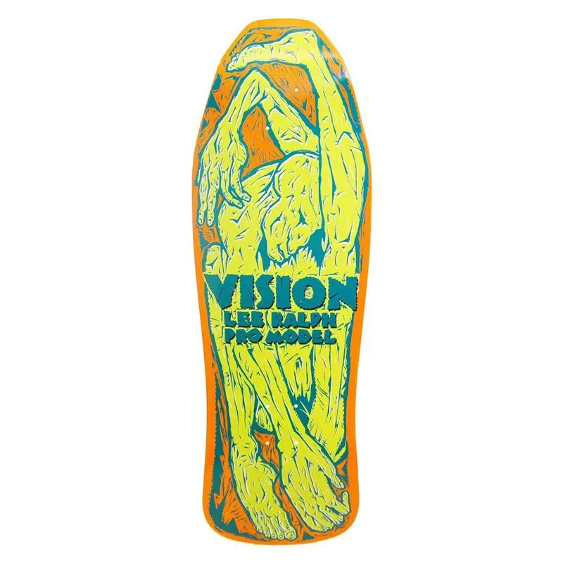 Vision 10.25" X 30.75" Lee Ralph Modern Concave (Orange/Green) Skateboard Deck 1