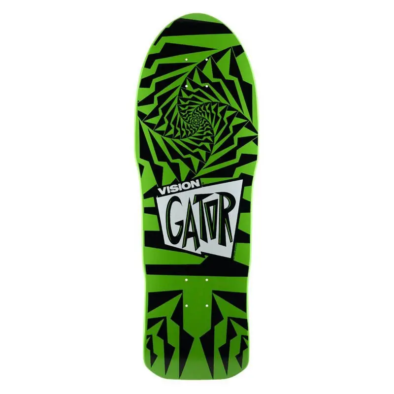Vision 10.25"X 29.75" Gator Ii Black/Green Skateboard Deck 1