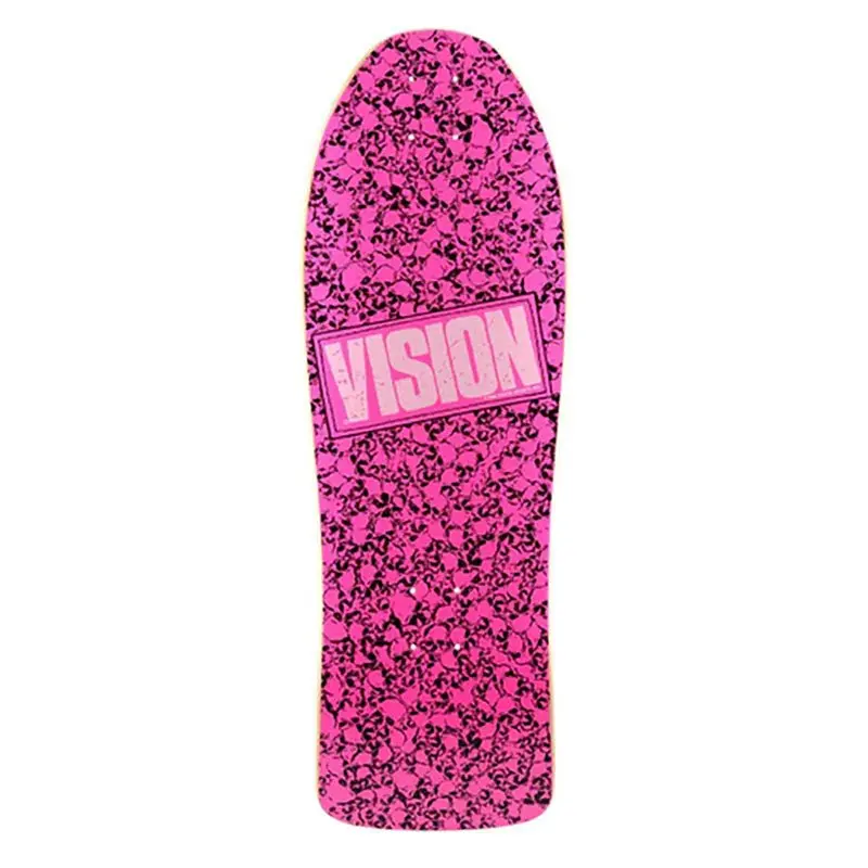 Vision 10"X 30" Punk Skull (Pink) Skateboard Deck 1