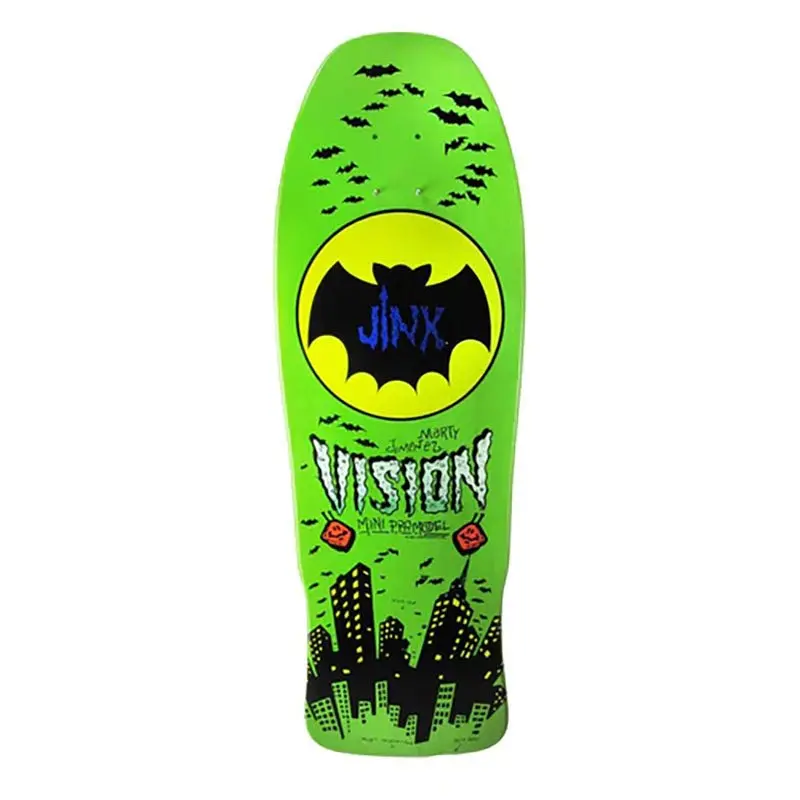 Vision 10"X 30.25" Jinx Mini Pro Model Modern Concave (Lime Dip) Skateboard Deck 1