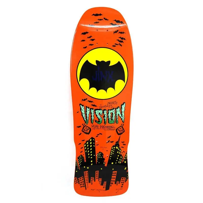 Vision 10"X 30.25" Jinx Mini Pro Model Modern Concave (Orange Dip) Skateboard Deck 1