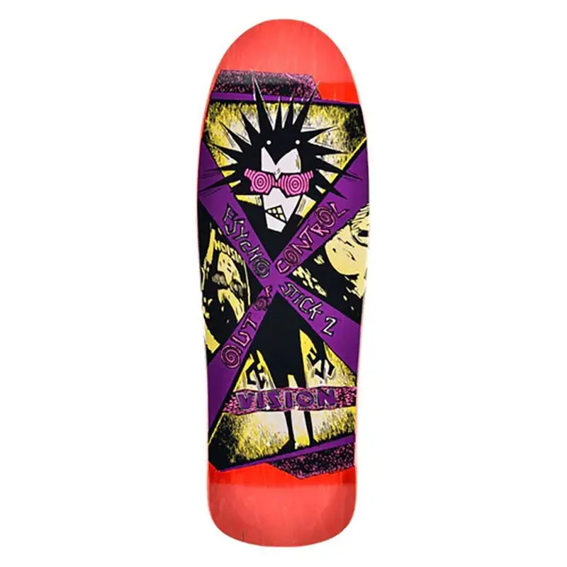 Vision 10"X 31.75" Psycho Stick 2 (Red Stain) Skateboard Deck 1
