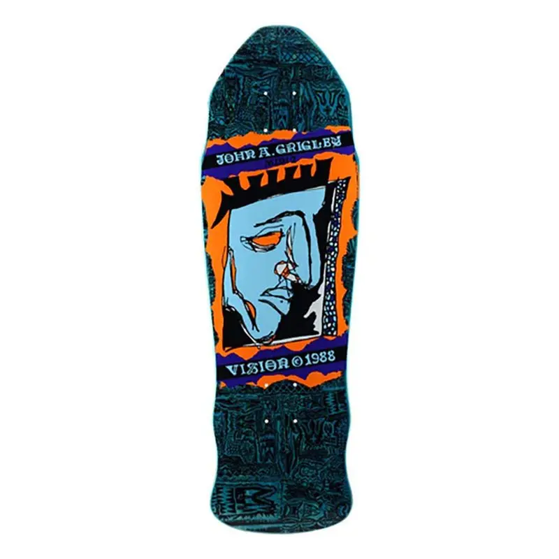 Vision 9.25"X29.5" Grigley 2 Mini Blue Stain Skateboard Deck 1