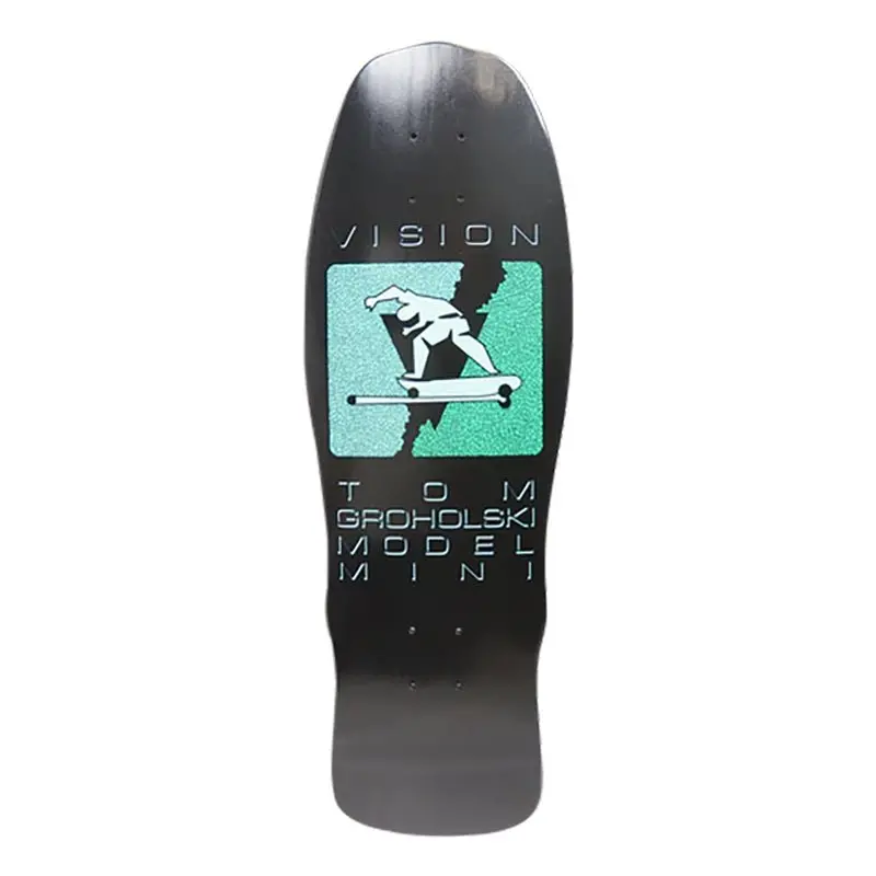 Vision 9.5" X 29.125" Groholski Hurricane Mini Black Dip Skateboard Deck 1