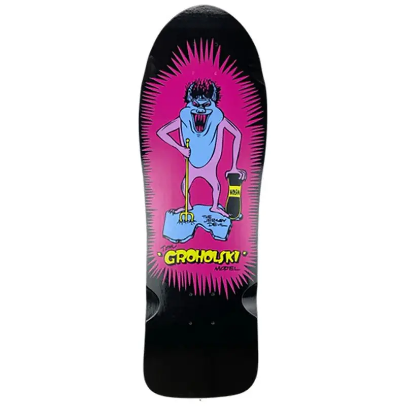 Vision 9.5" X 29.5" Black Dip Groholski Jersey Devil Skateboard Deck 1