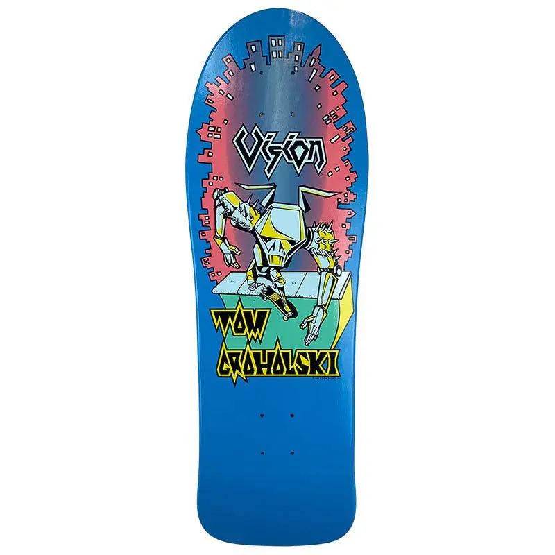 Vision 9.5" X 29.5" Groholski Robot Blue Skateboard Deck 1