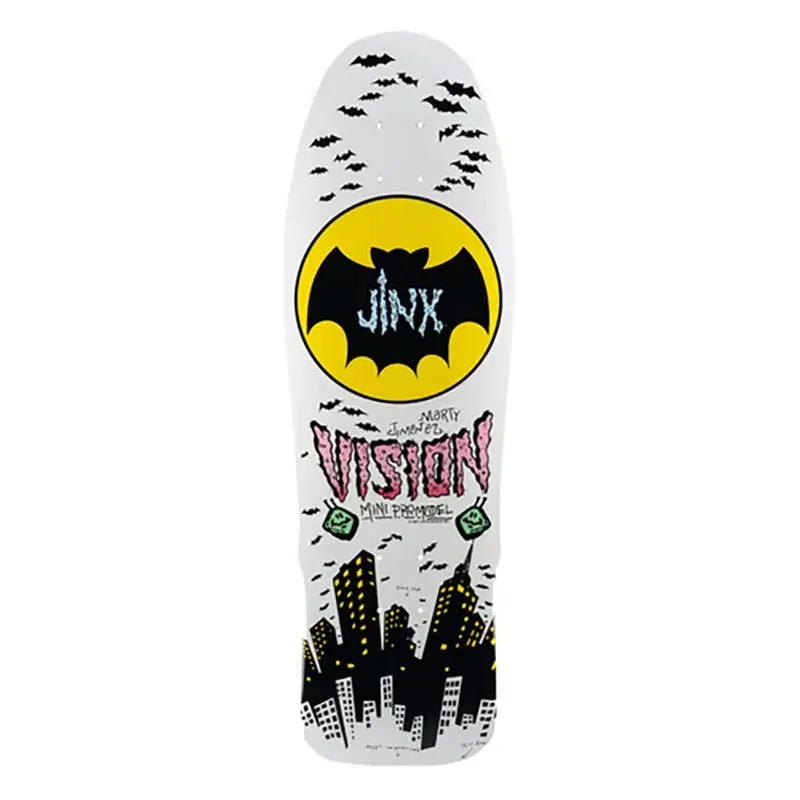 Vision 9.5" X 29.5" Jinx Mini (White Dip) Skateboard Deck 1
