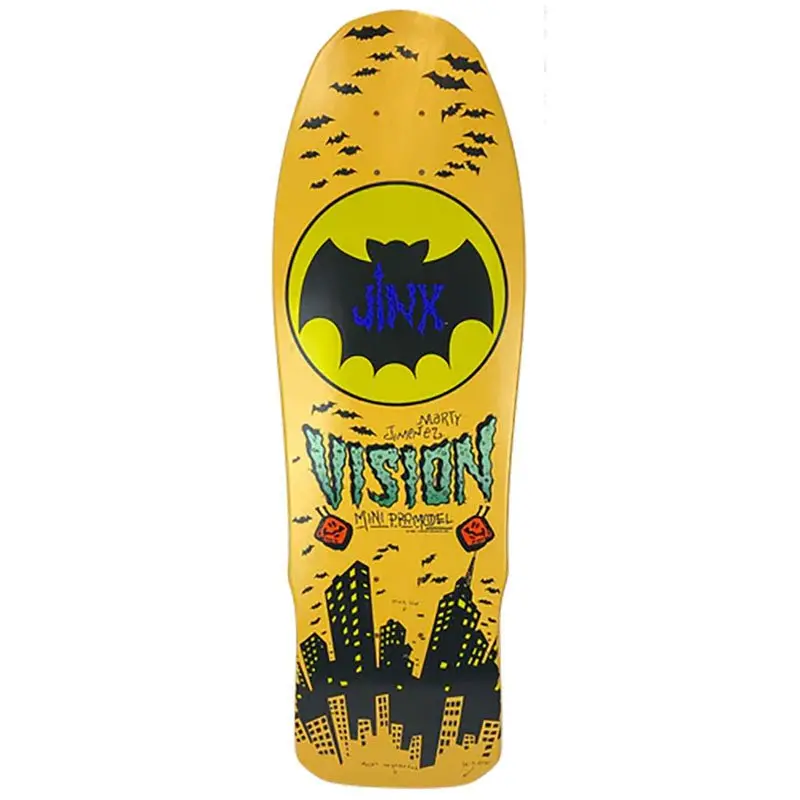 Vision 9.5" X 29.5" Jinx Mini (Yellow Dip) Skateboard Deck 1