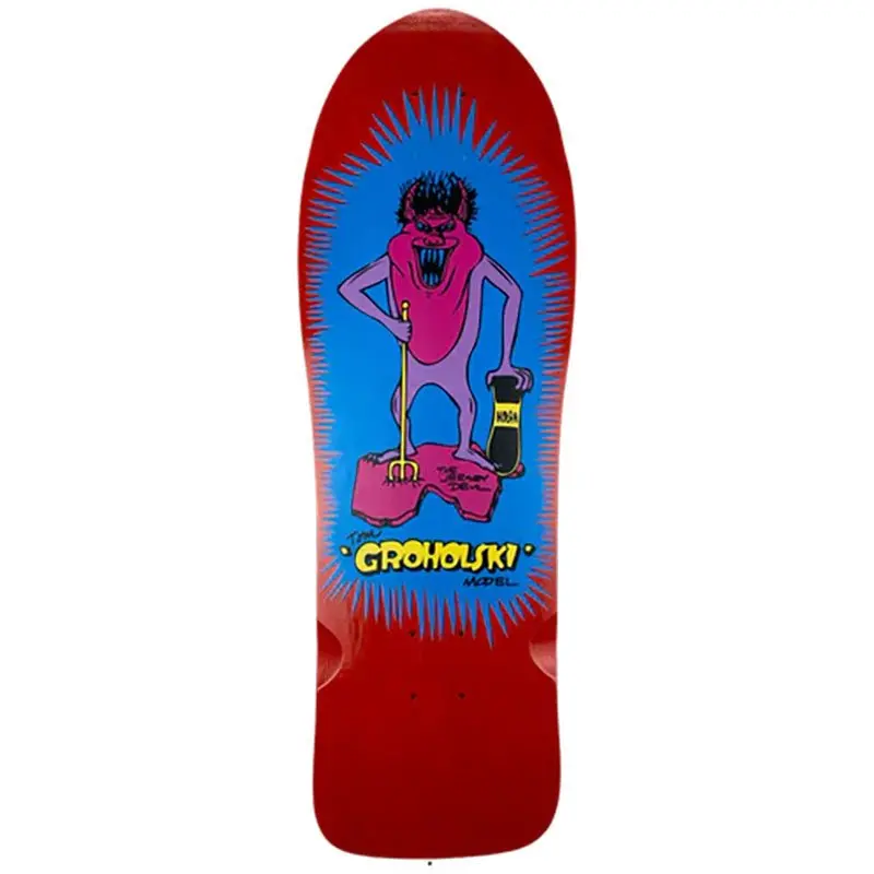Vision 9.5" X 29.5" Red Tint Groholski Jersey Devil Skateboard Deck 1