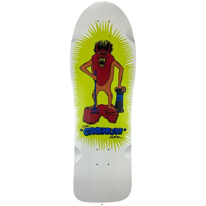 Vision 9.5" X 29.5" White Dip Groholski Jersey Devil Skateboard Deck 1