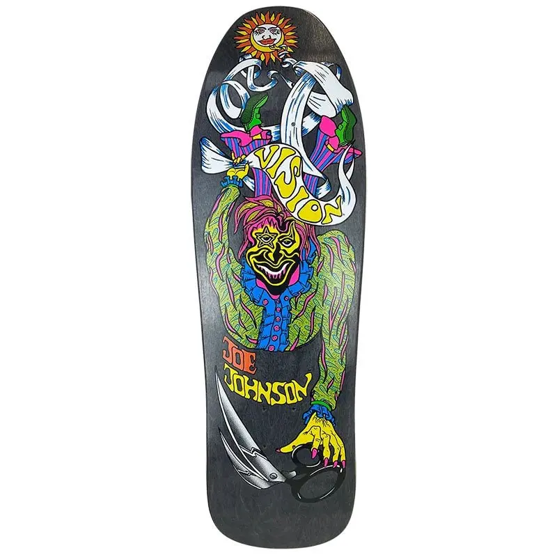 Vision 9.5" X 32" Joe Johnson Scissors Black Stain Skateboard Deck 1
