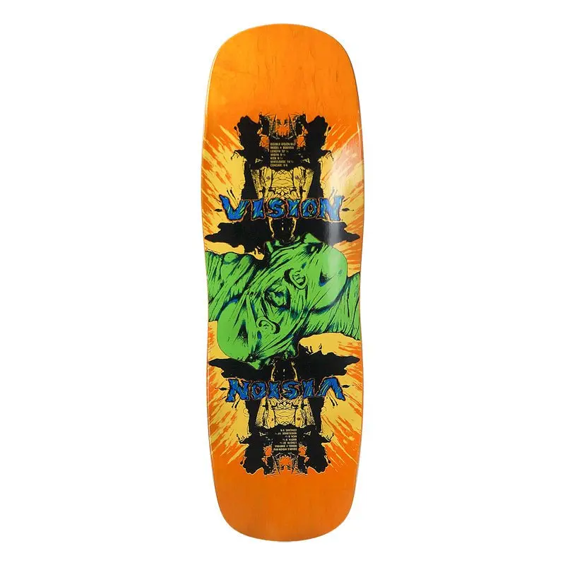 Vision 9.5" X 32.5" Double Vision Orange Stain Skateboard Deck 1
