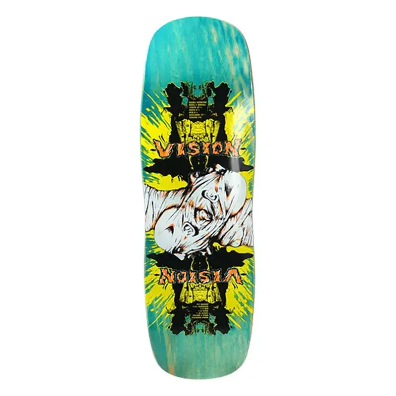Vision 9.5" X 32.5" Double Vision Turq Stain Skateboard Deck 1