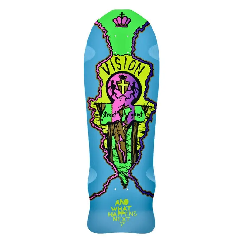 Vision 9.75" X 29.75"  Street Old Ghost Turquoise Dip Skateboard  Deck 1