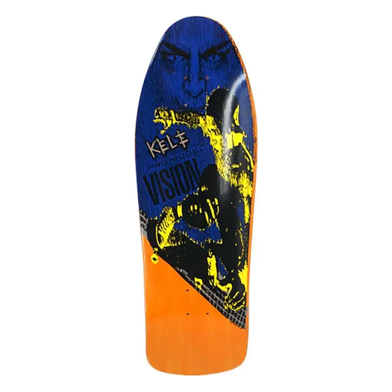Vision 9.75" X 30-7/8" Kele Rosecran Orange Stain Skateboard Deck 1