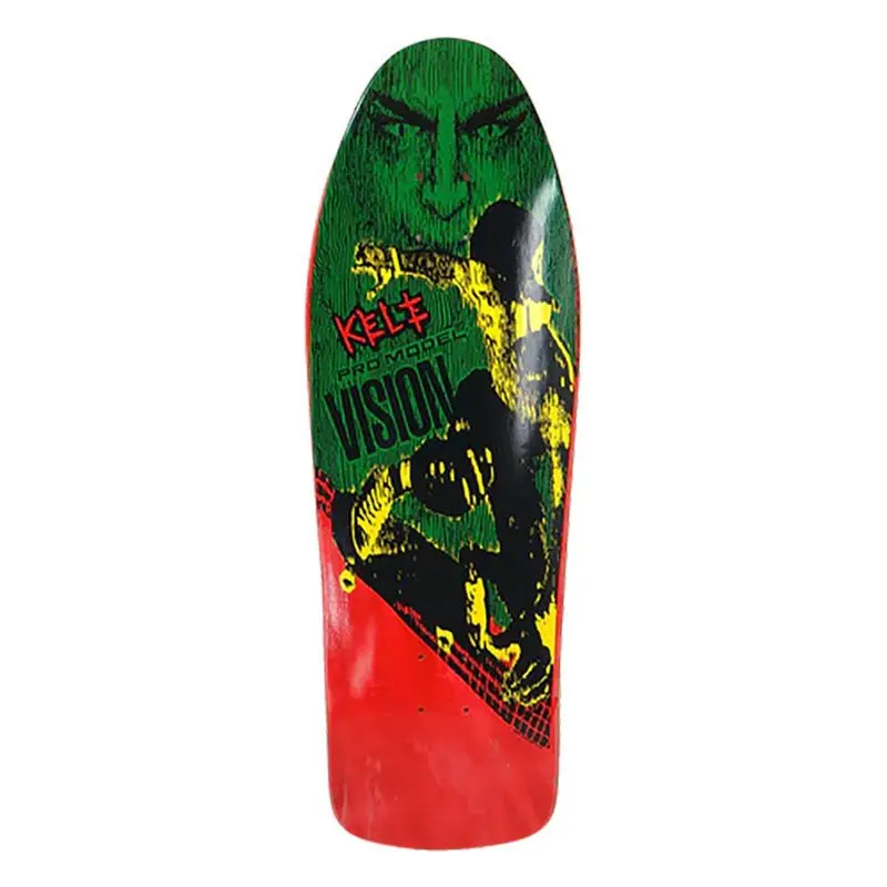 Vision 9.75" X 30-7/8" Kele Rosecran Red Stain Skateboard Deck 1