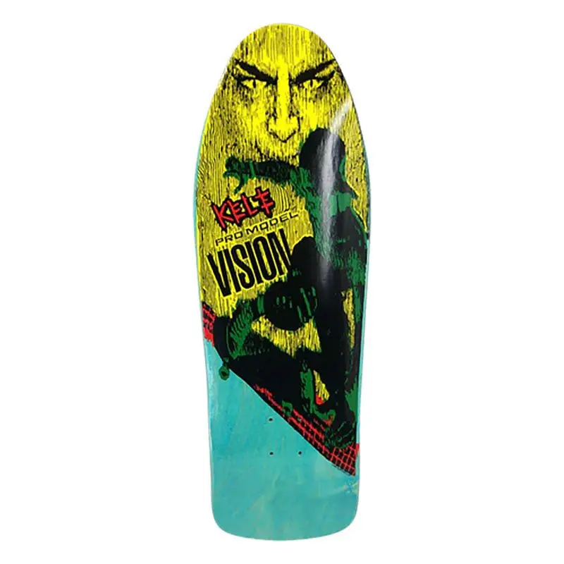 Vision 9.75" X 30-7/8" Kele Rosecran Turq Stain Skateboard Deck 1