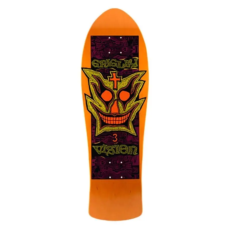 Vision 9.75" X 31" Grigley 3 (Orange Stain) Stain Skateboard Deck 1