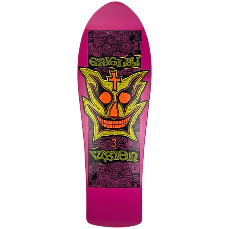 Vision 9.75" X 31" Grigley Iii Love Limited Color Way Shaped Skateboard Deck 1