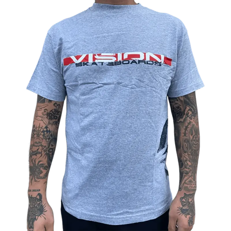Vision Streetwear- Og Rough Tech Men's Gray T-Shirt 1