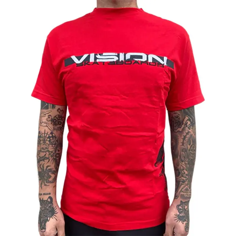 Vision Streetwear- Og Rough Tech Men's Red T-Shirt 1