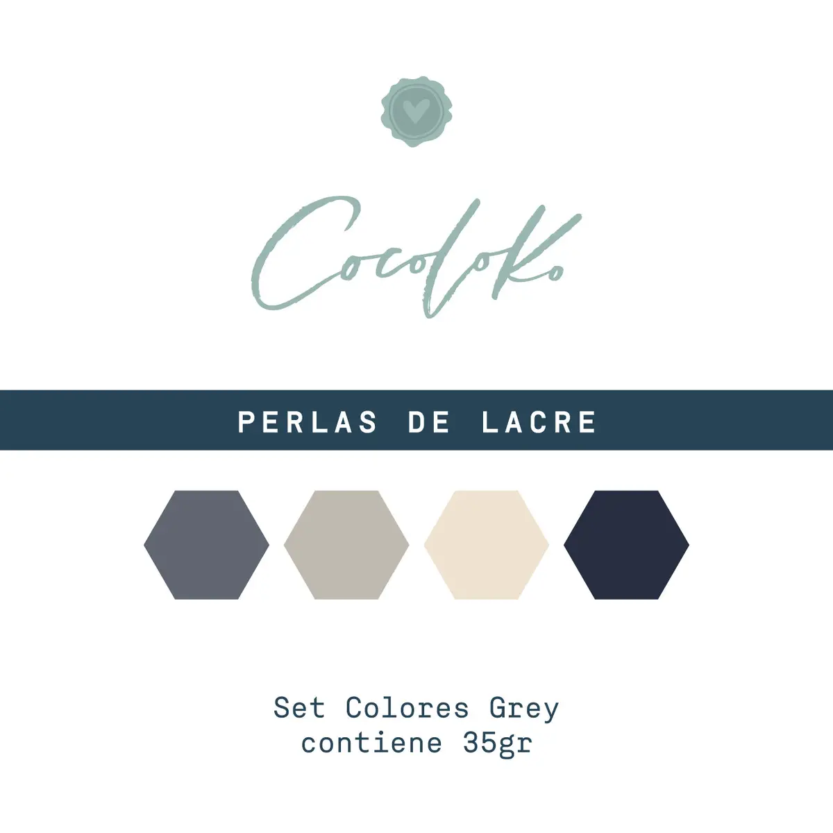 Set De Perlas De Lacre - Colores Grey 1