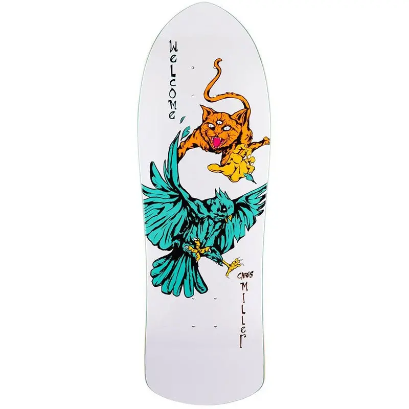 Welcom 10" X 30" Chris Miller Prequel On Crossbone White Skateboard Deck 1