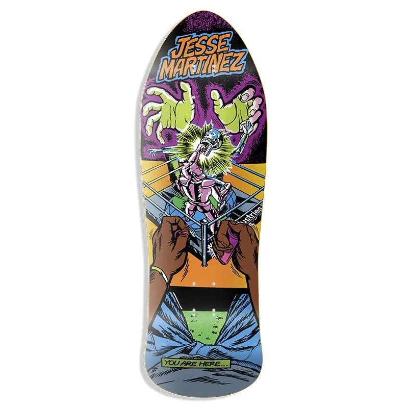World Industries 10.126" X 31.0" Jesse Martinez Rock'em Sock'em Skateboard Deck 1
