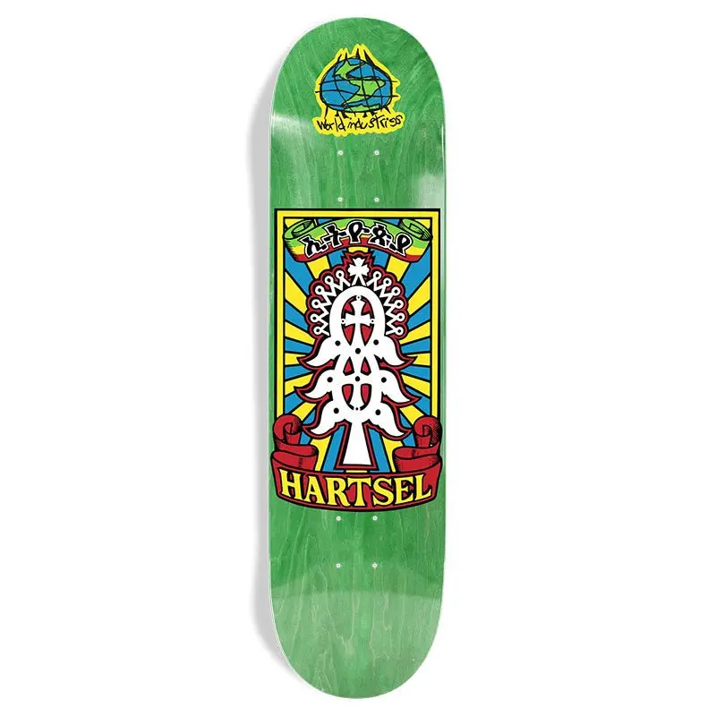 World Industries 8.5" X  32.2" Green Stain Jeff Hartsel Yout Model Popsicle Deck 1