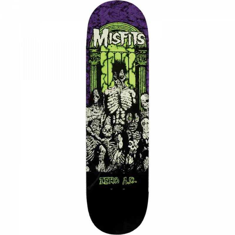 Zero 8.25" Misfits Zero Ad Glow Skateboard Deck 1
