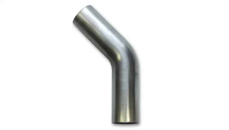 Vibrant 1.875" Od 304 Stainless Steel 45° Mandrel-Bent Tube – 6" Leg, 3" Centerline Radius 1