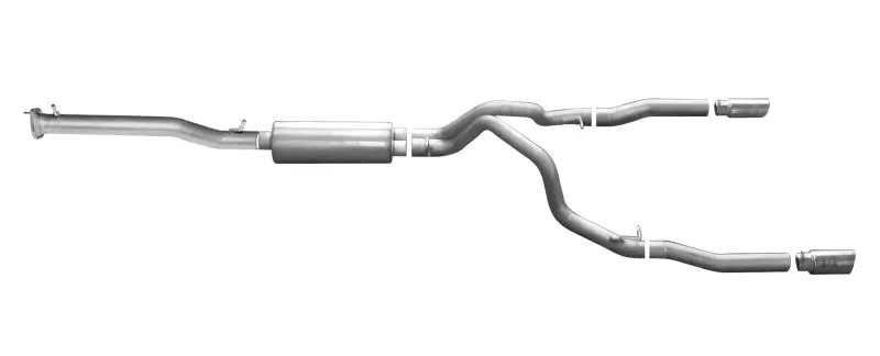 Gibson 11-19 Chevrolet Silverado 2500 Hd Lt 6.0L 3.5In/3In Cat-Back Dual Split Exhaust - Aluminized 1