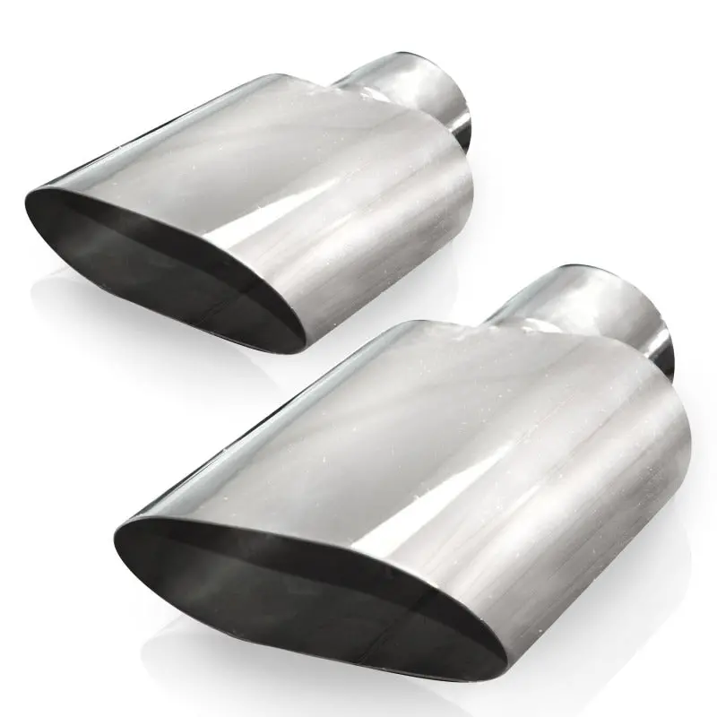 Stainless Works Dual Oval Exhaust Tips – 2.5-Inch Inlet (Sold As Pair) 1