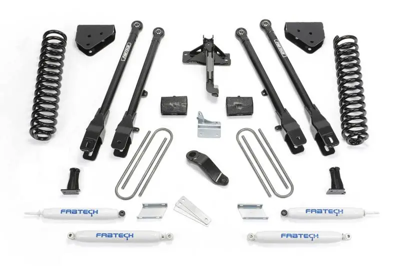 Fabtech 6-Inch 4-Link Lift System With Performance Shocks For 2008–2016 Ford F-250 4Wd 1