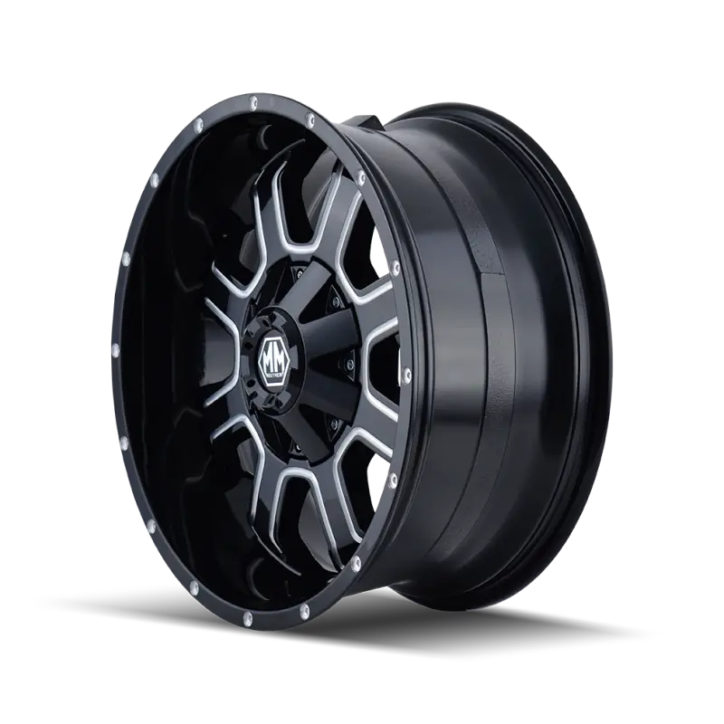 Mayhem Fierce 17X9 Black Wheel With Milled Spokes – 5X114.3 Bolt Pattern, -12Mm Offset, 87Mm Hub Bore 2