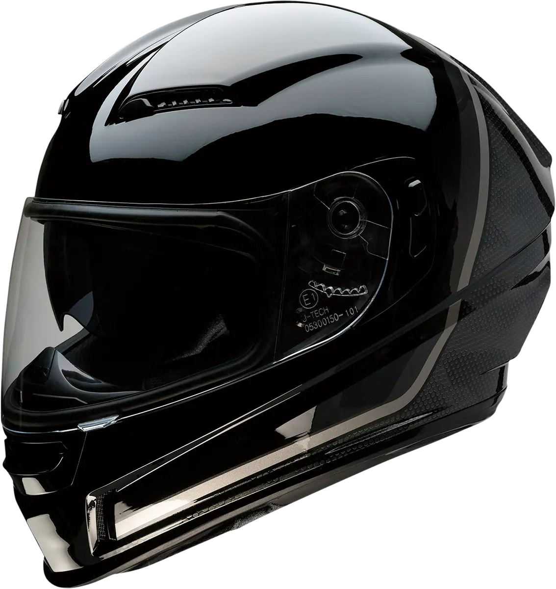 Z1R Jackal Motorcycle Helmet – Kuda Graphic, Black/Gray, Large (Model 0101-13353) 1