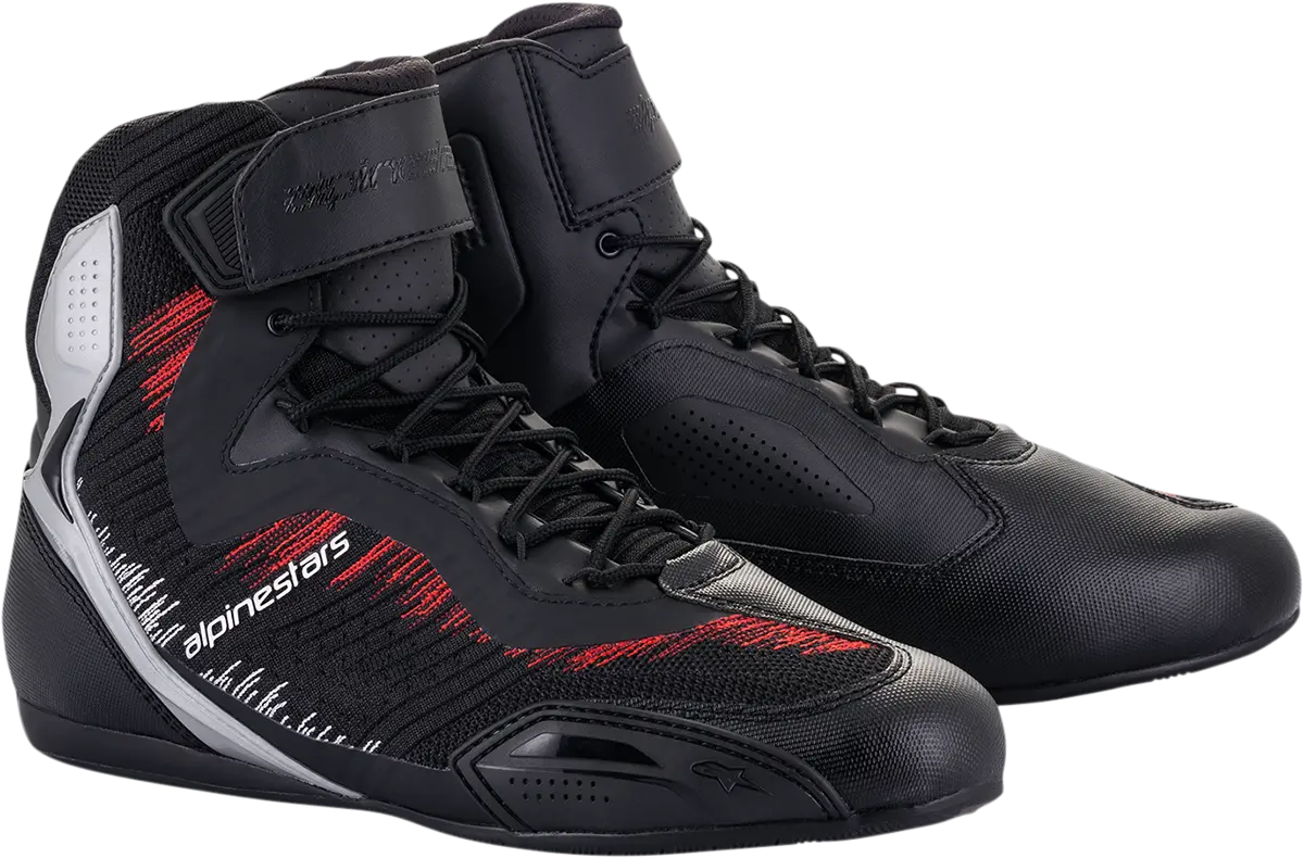 Alpinestars Faster-3 Rideknit Motorcycle Riding Shoes – Black/Silver/Red, Us Size 13 1